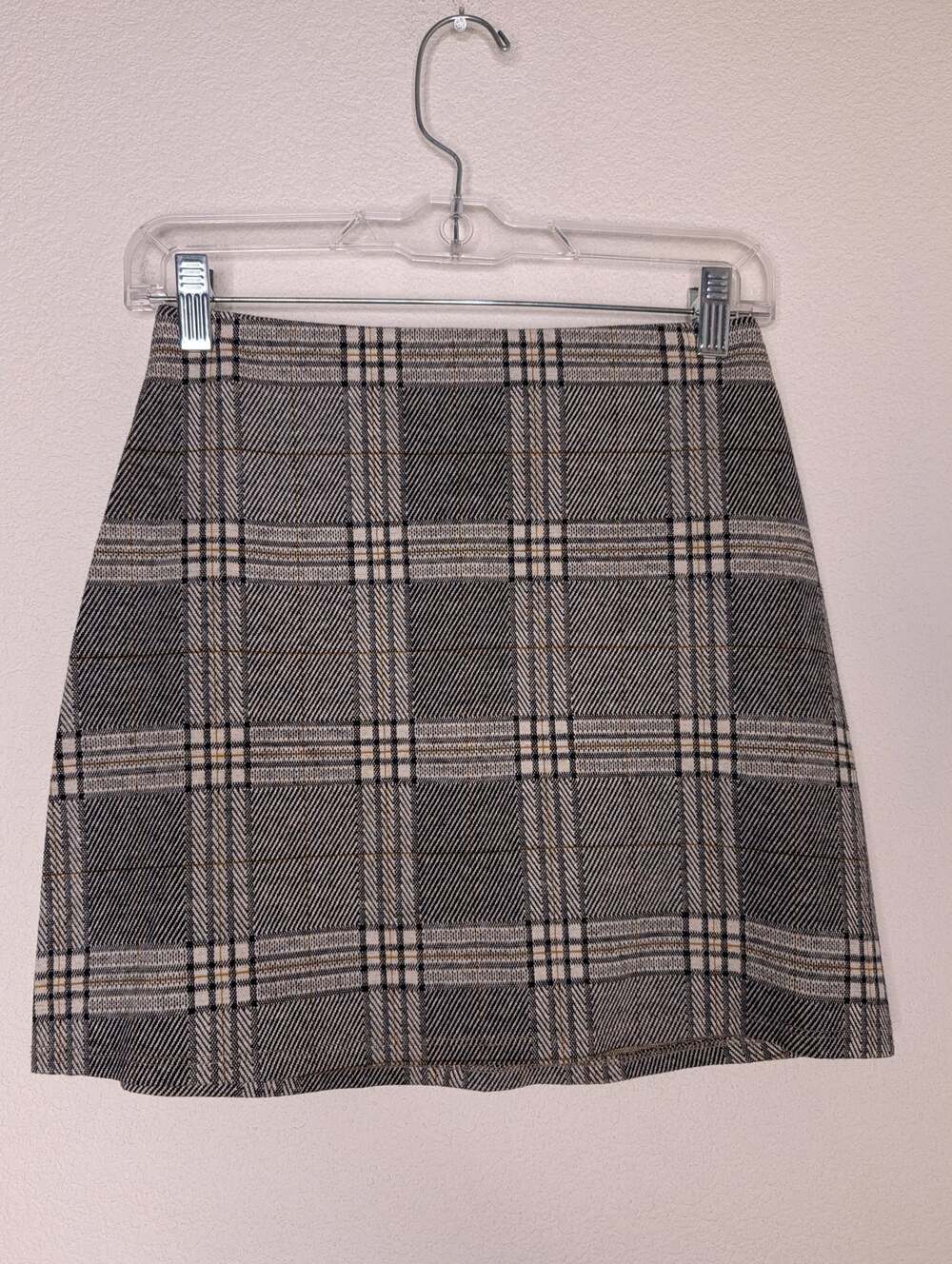Reformation Women's Gray Plaid Mini Skirt 0 Y2K Preppy Schoolgirl Academia Chic